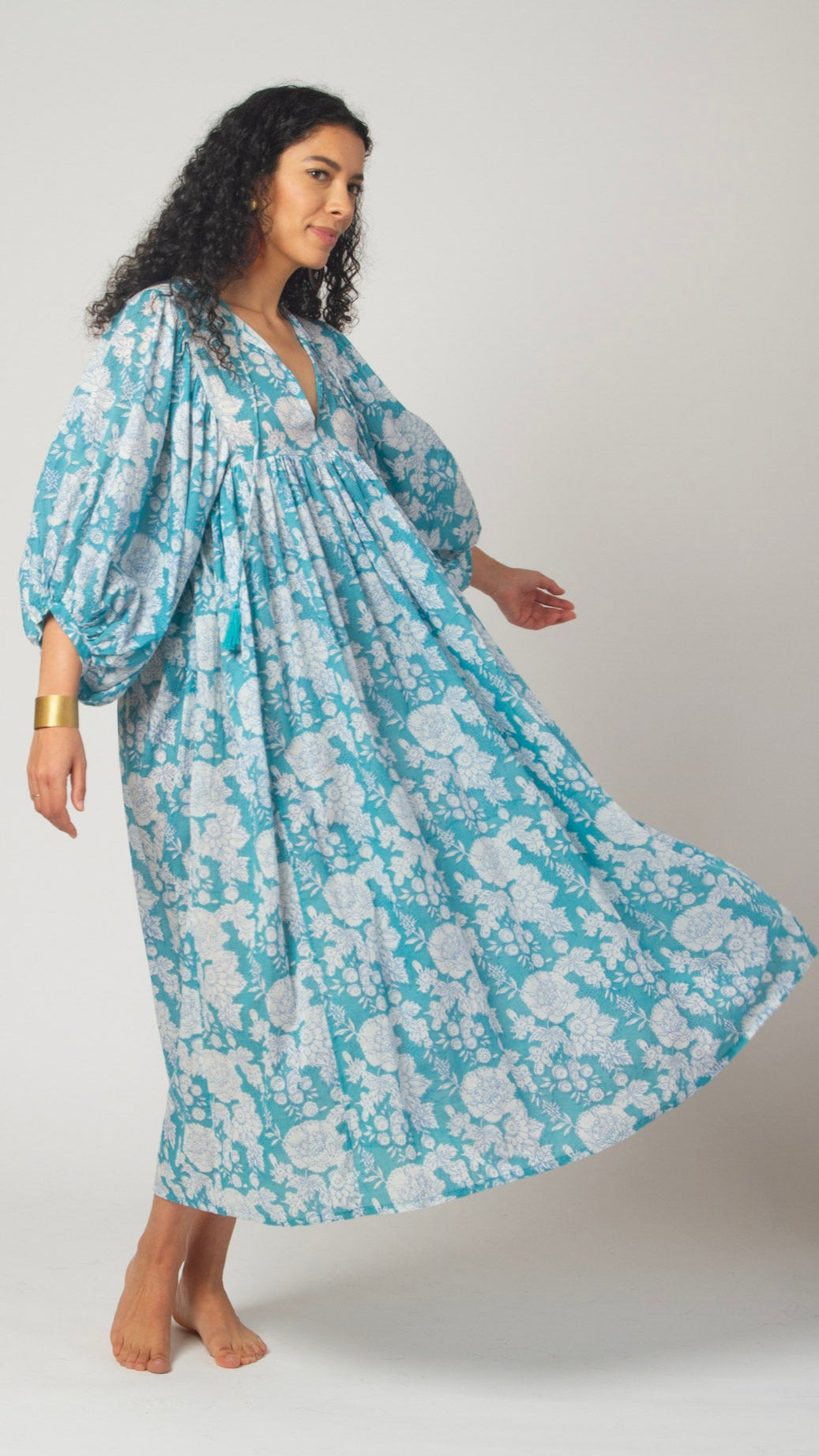 MAXI DRESS HANNAH Ocean Turquoise