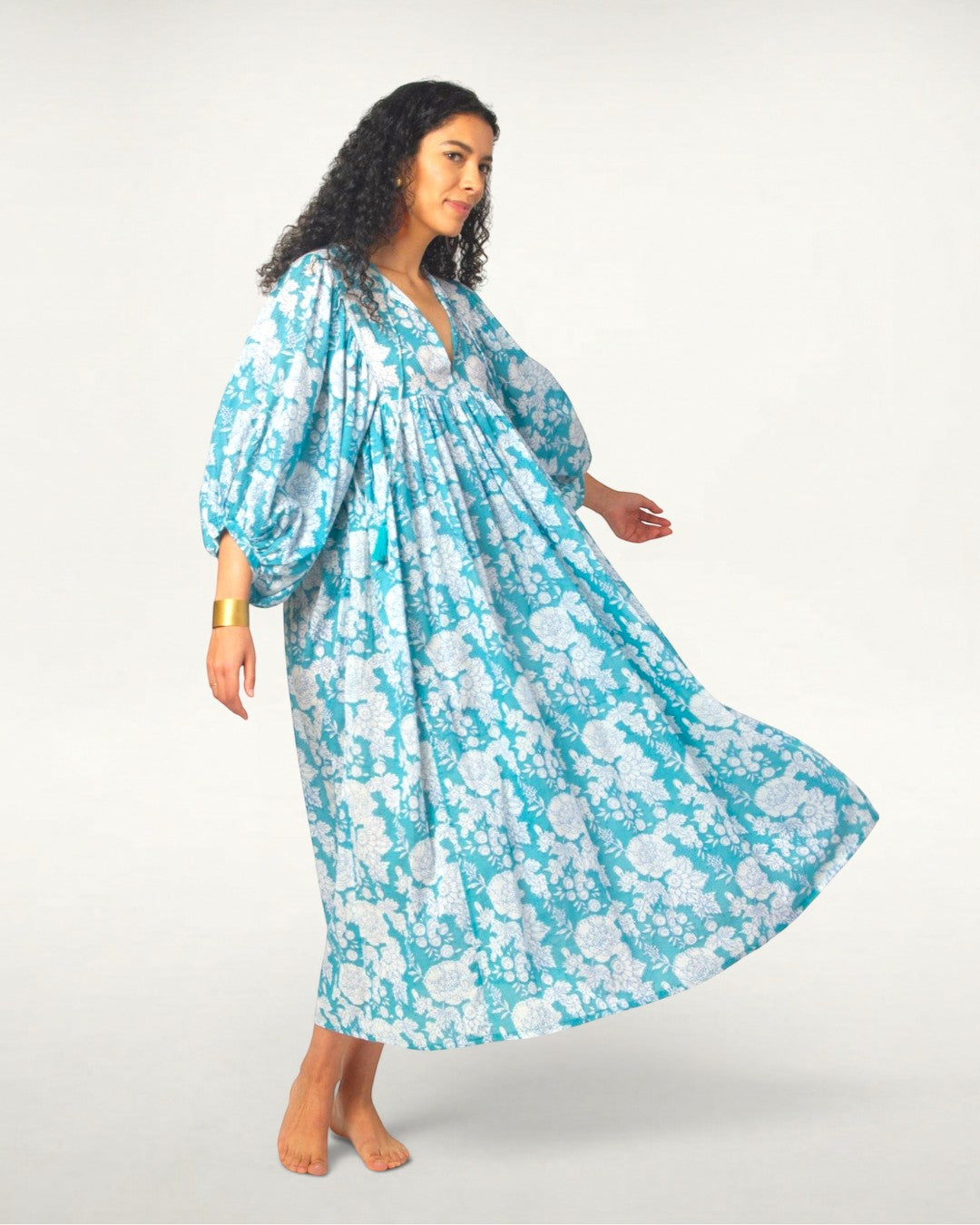 MAXI DRESS HANNAH Ocean Turquoise