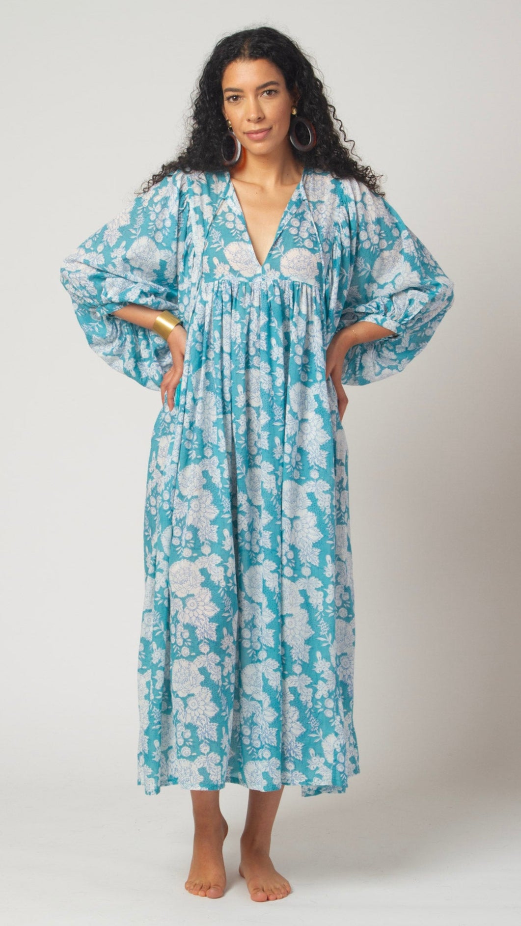 MAXI DRESS HANNAH Ocean Turquoise
