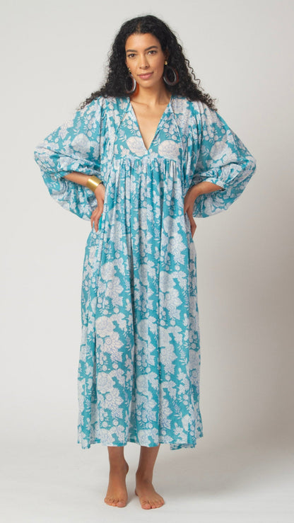 MAXI DRESS HANNAH Ocean Turquoise