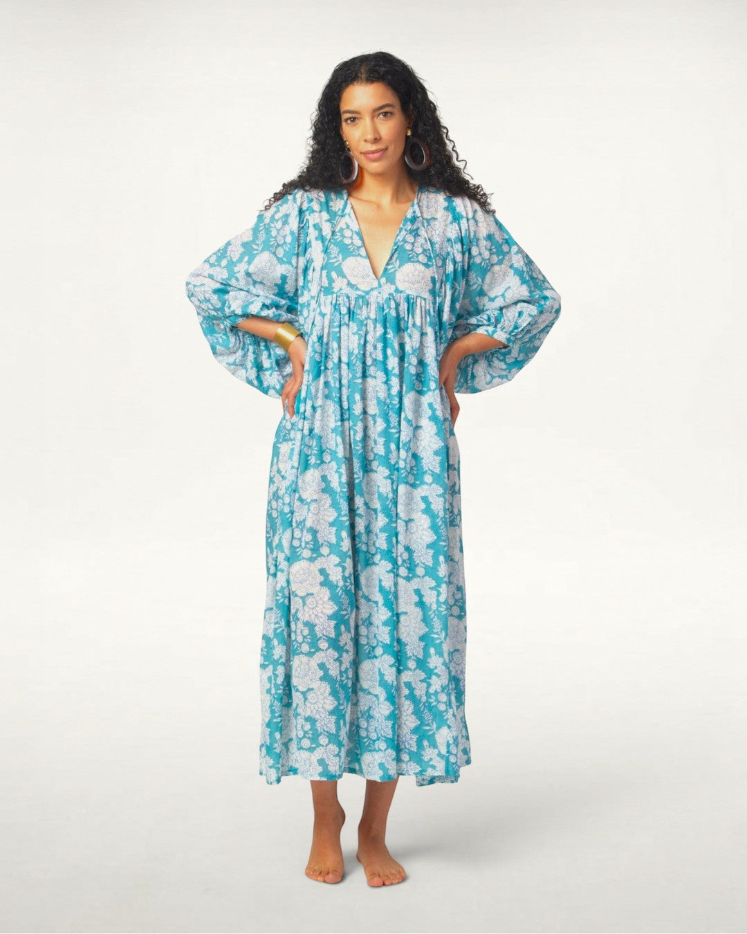 MAXI DRESS HANNAH Ocean Turquoise