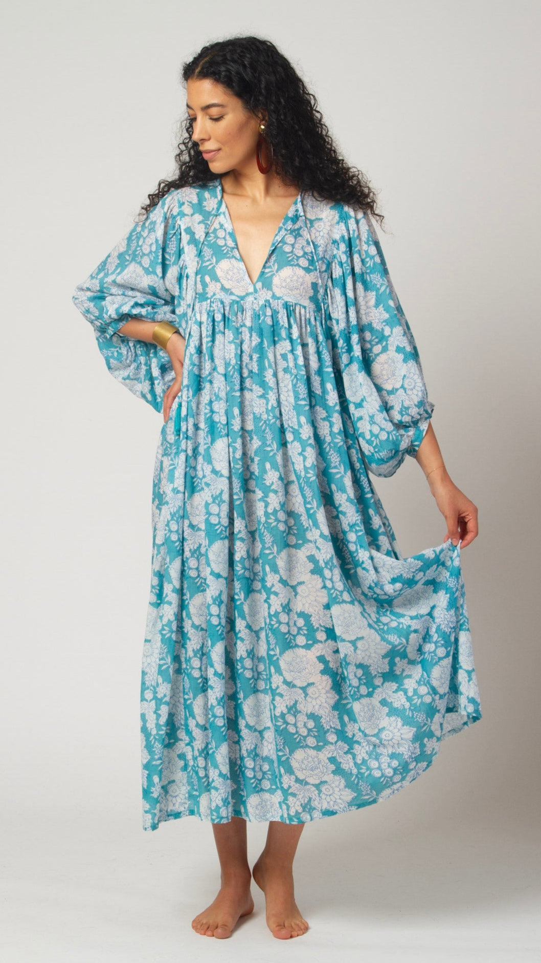 MAXI DRESS HANNAH Ocean Turquoise
