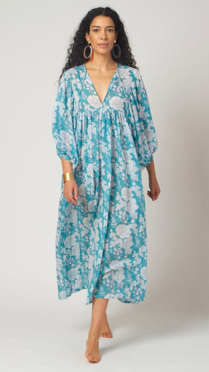 MAXI DRESS HANNAH Ocean Turquoise