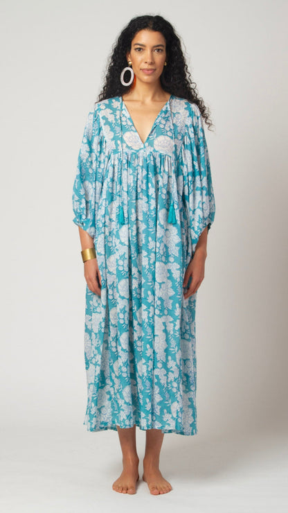 MAXI DRESS HANNAH Ocean Turquoise