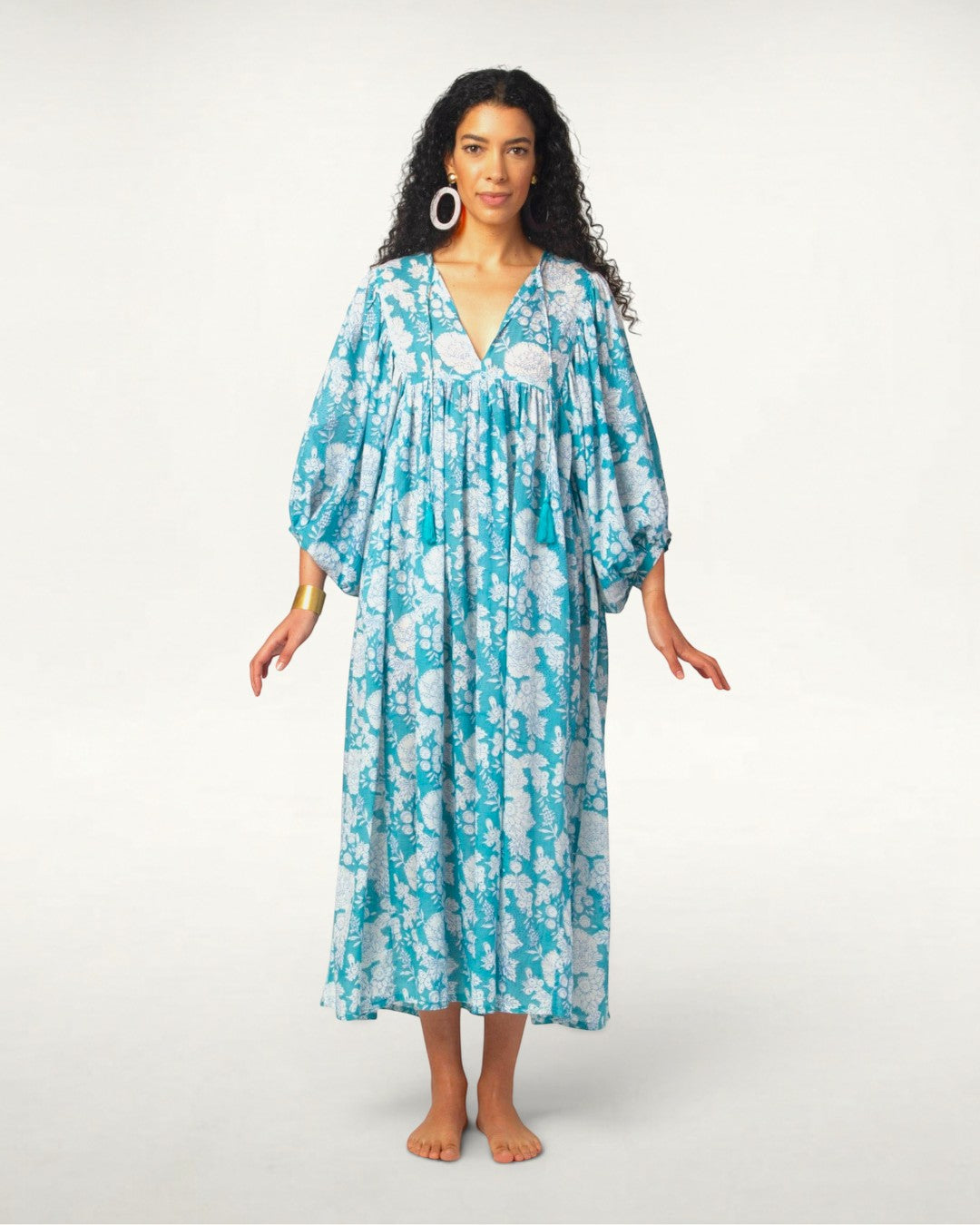 MAXI DRESS HANNAH Ocean Turquoise
