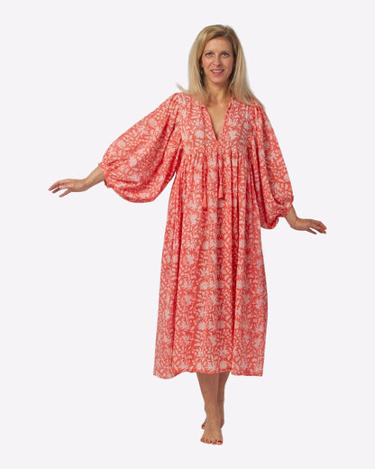 MIDI DRESS AVA Coral Pink