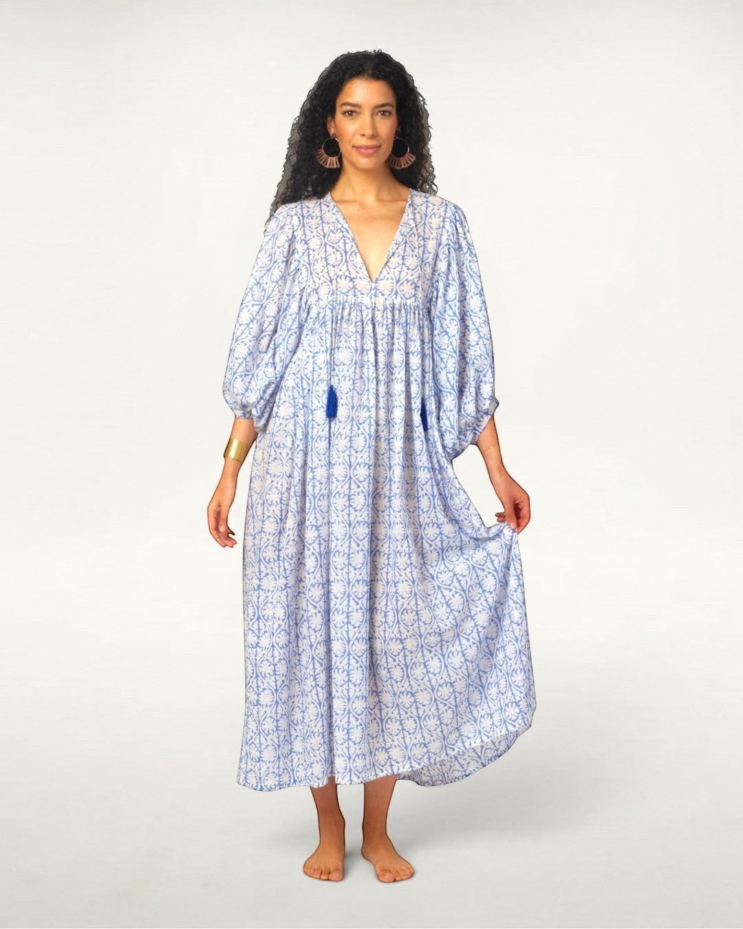 MAXI DRESS HANNAH Greek Blue