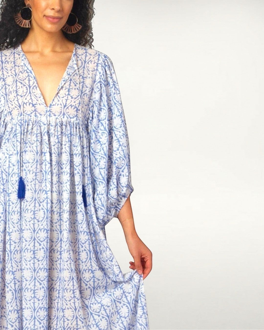MAXI DRESS HANNAH Greek Blue