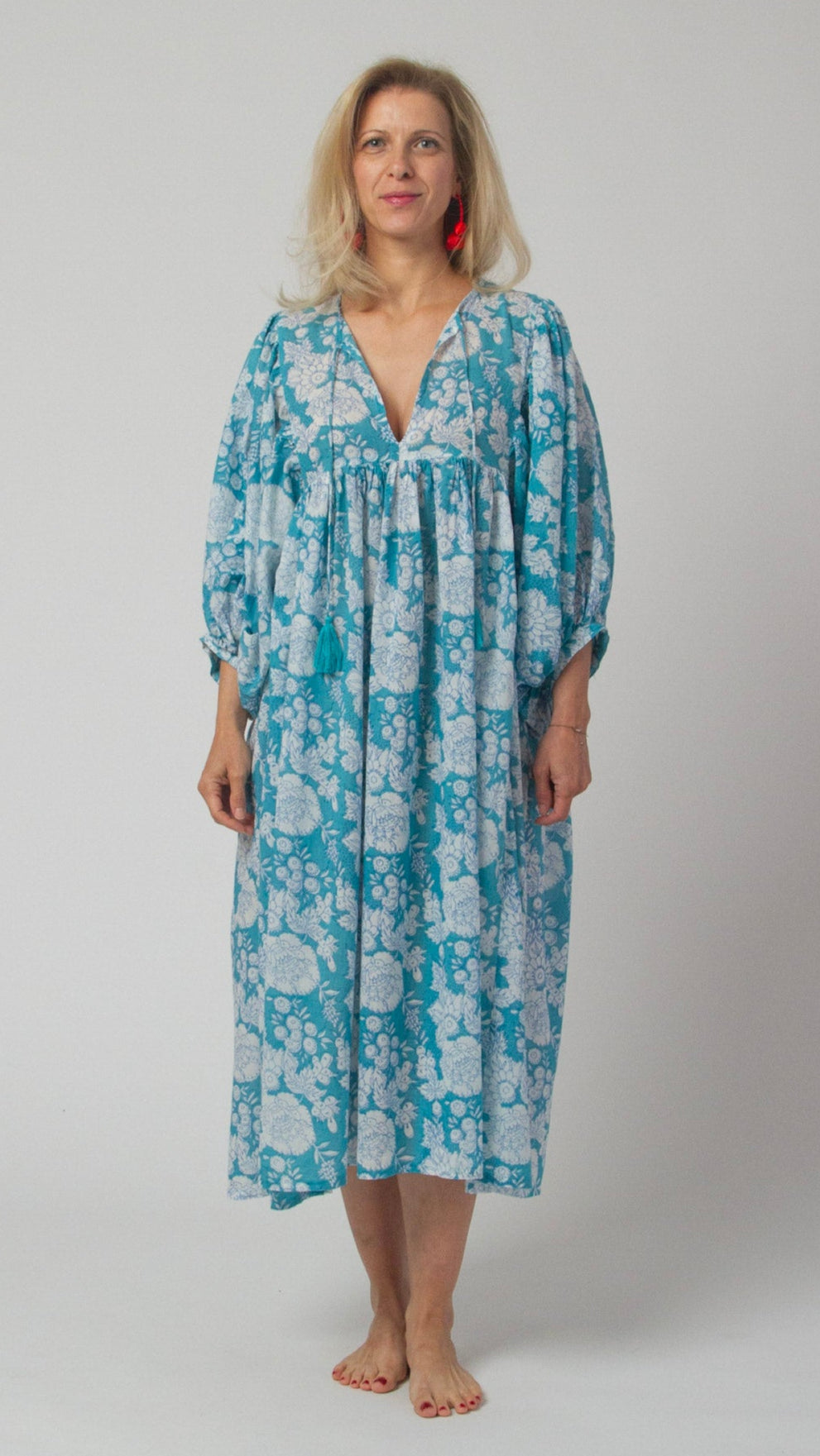 MIDI DRESS AVA Ocean Turquoise