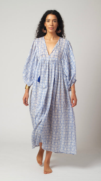 MAXI DRESS HANNAH Greek Blue
