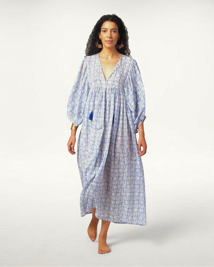 MAXI DRESS HANNAH Greek Blue