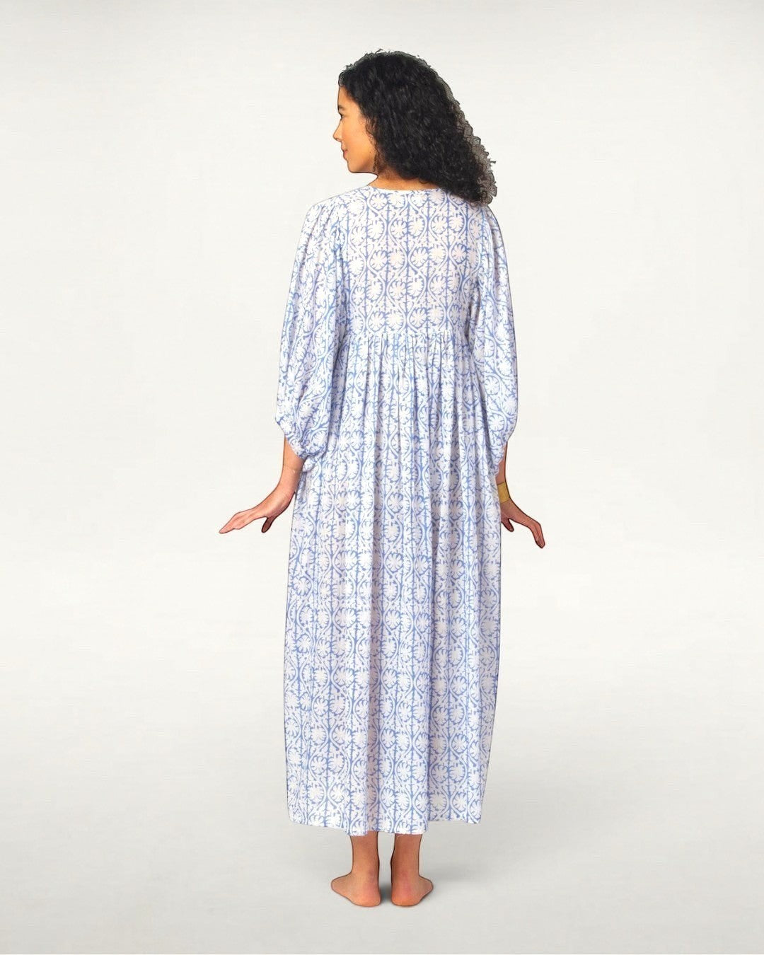 MAXI DRESS HANNAH Greek Blue
