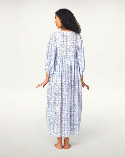 MAXI DRESS HANNAH Greek Blue