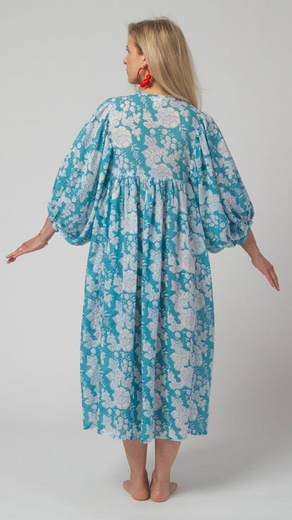 MIDI DRESS AVA Ocean Turquoise
