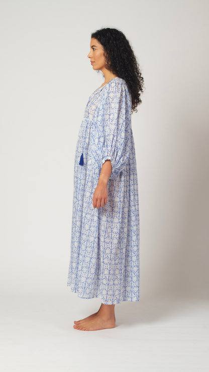 MAXI DRESS HANNAH Greek Blue