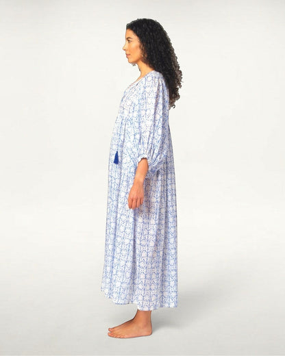 MAXI DRESS HANNAH Greek Blue