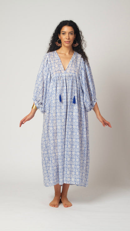 MAXI DRESS HANNAH Greek Blue