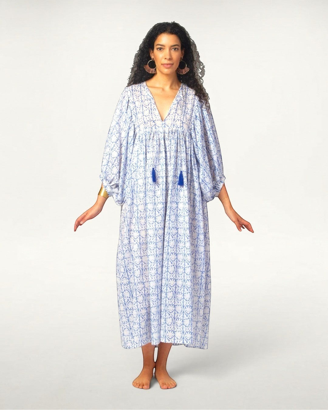 MAXI DRESS HANNAH Greek Blue