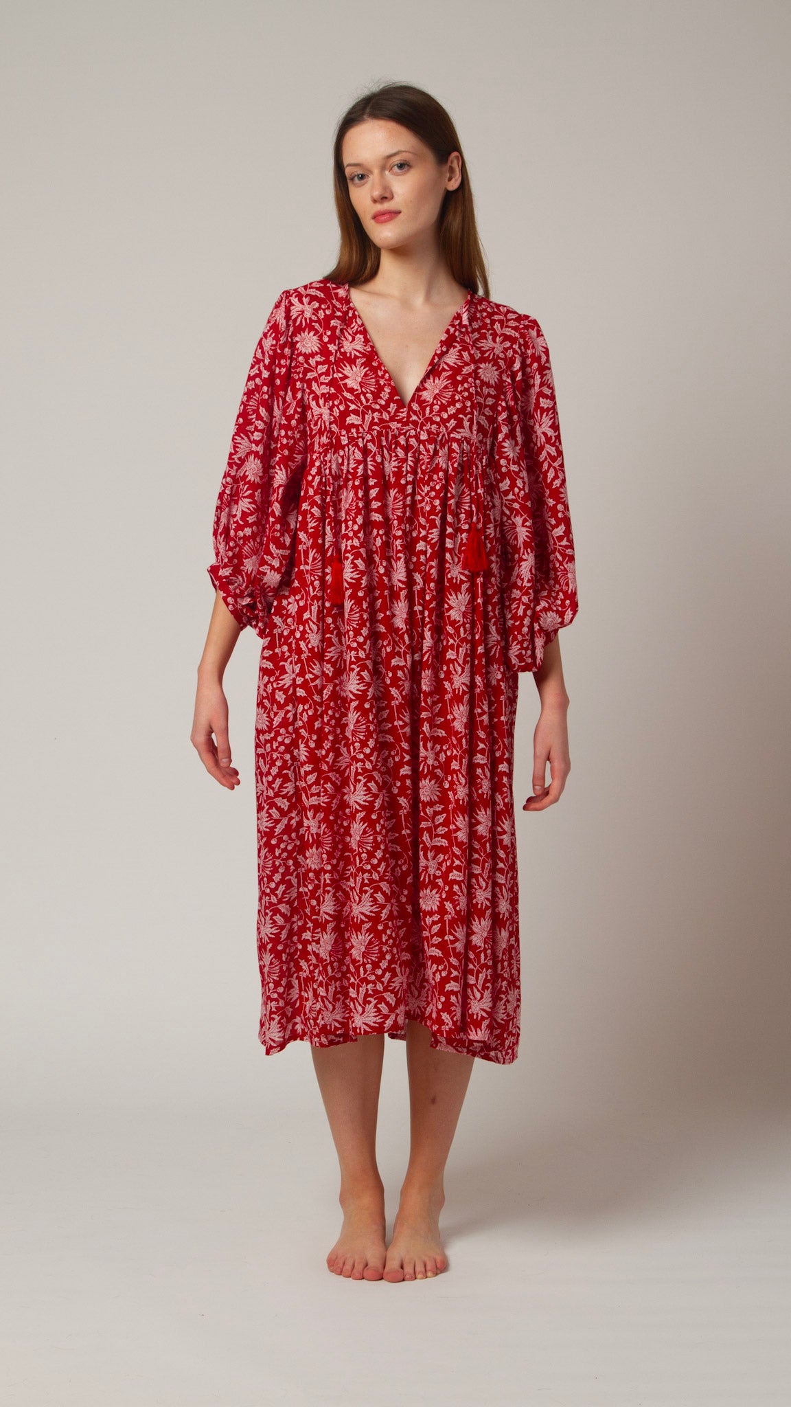 MIDI DRESS AVA Pomegranate