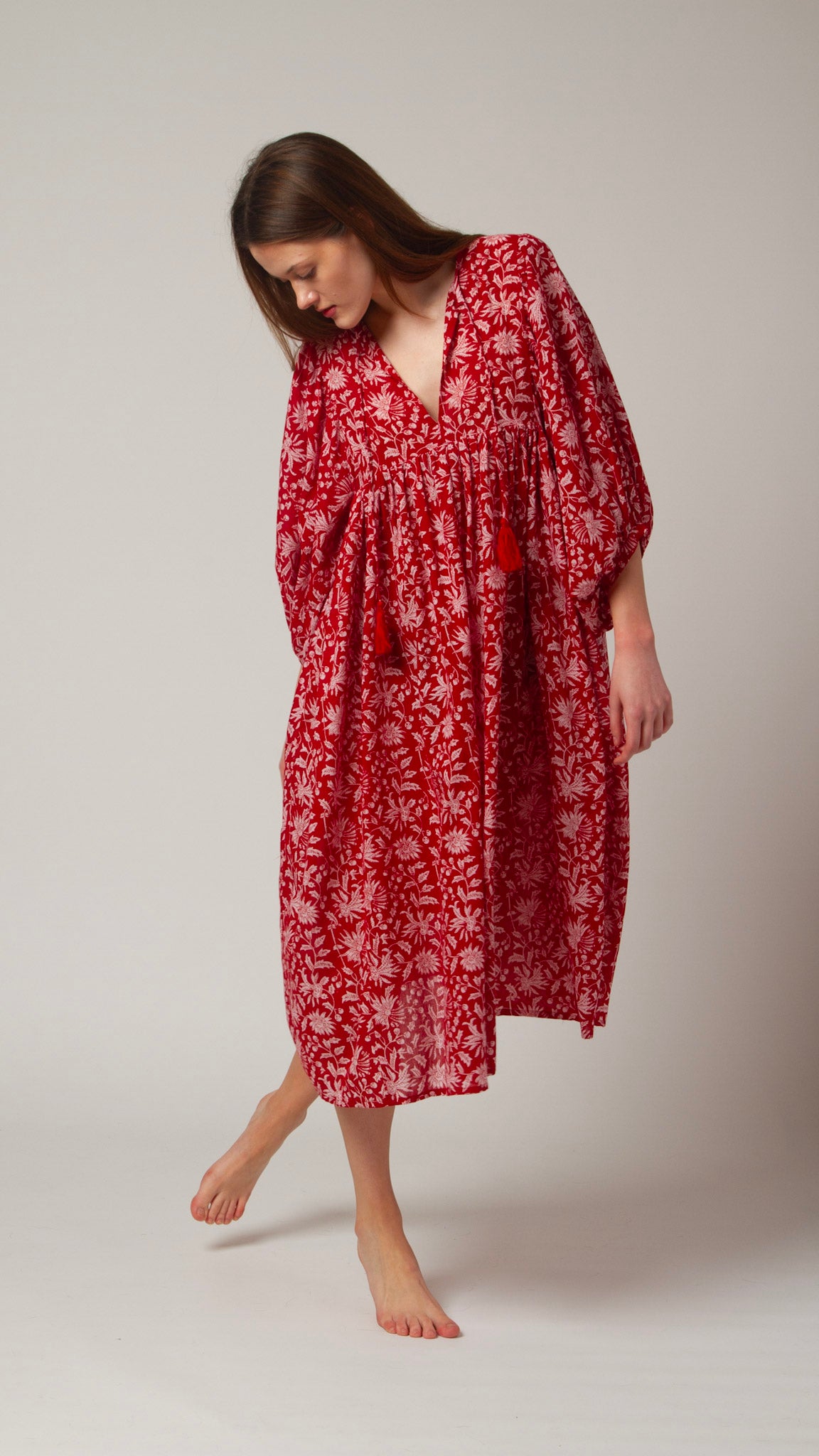 MIDI DRESS AVA Pomegranate