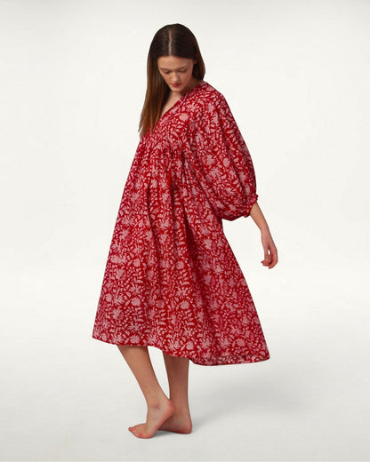 MIDI DRESS AVA Pomegranate