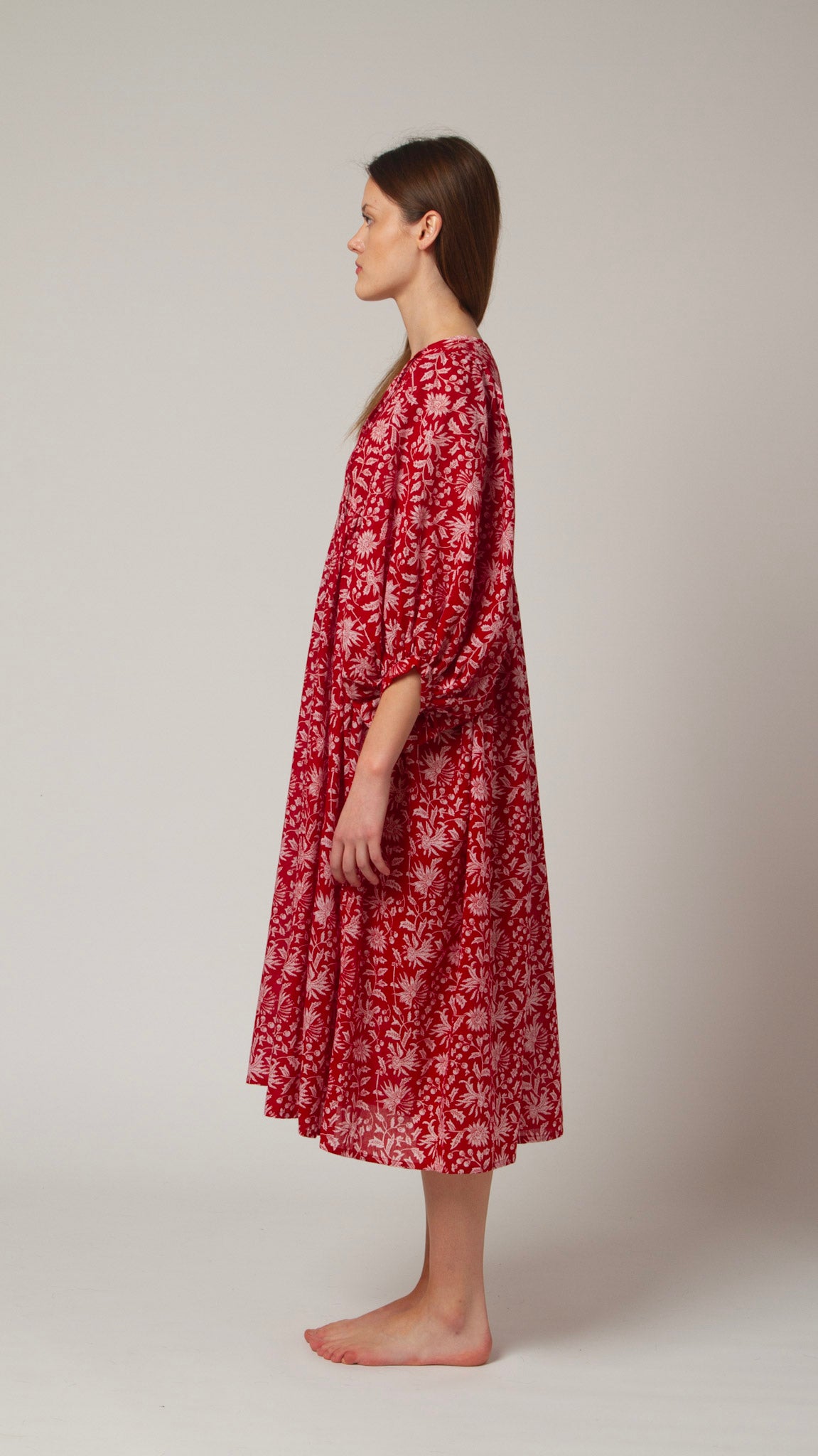 MIDI DRESS AVA Pomegranate
