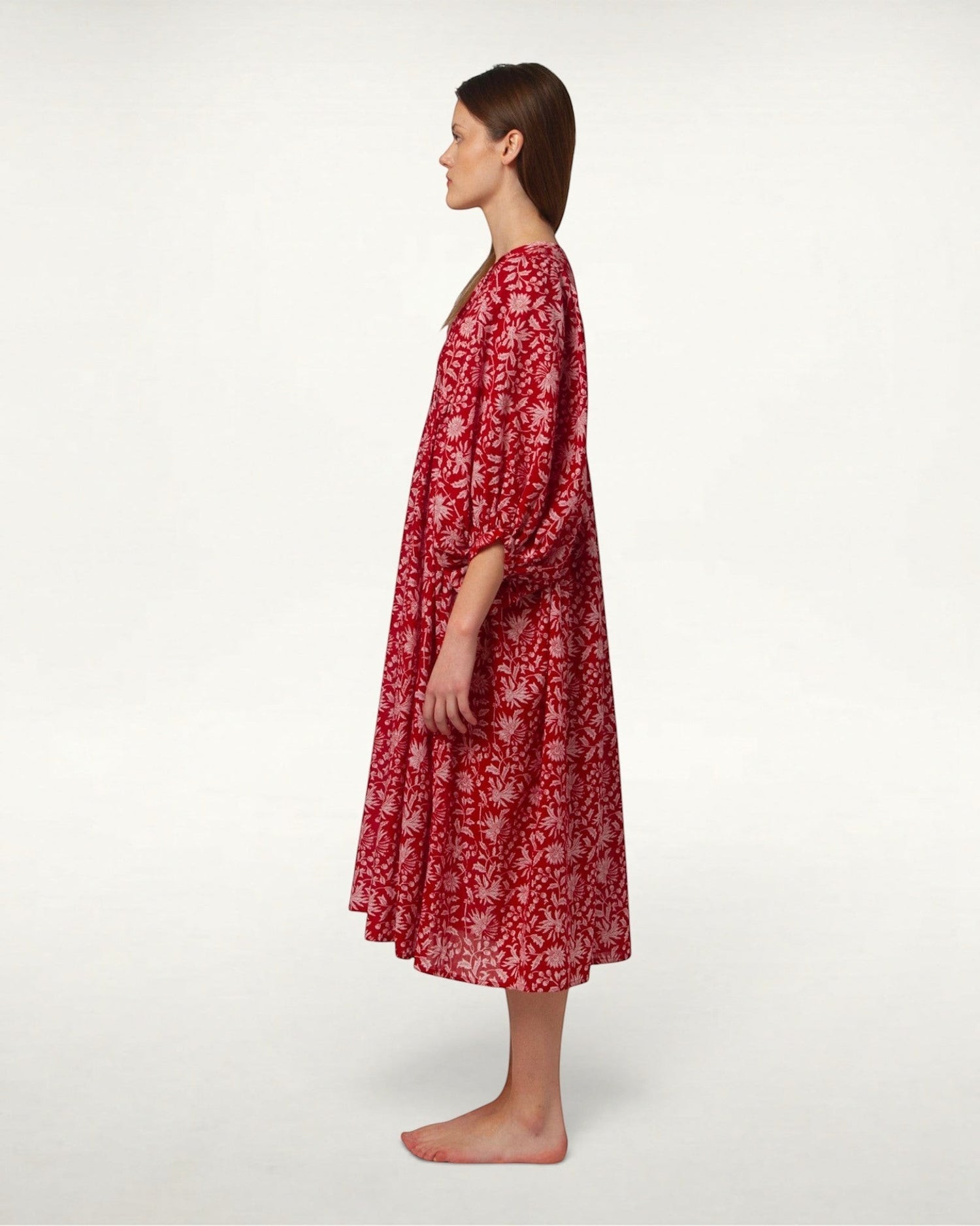 MIDI DRESS AVA Pomegranate