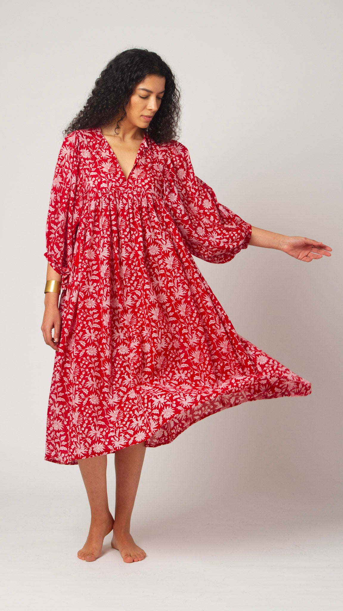 MIDI DRESS AVA Pomegranate