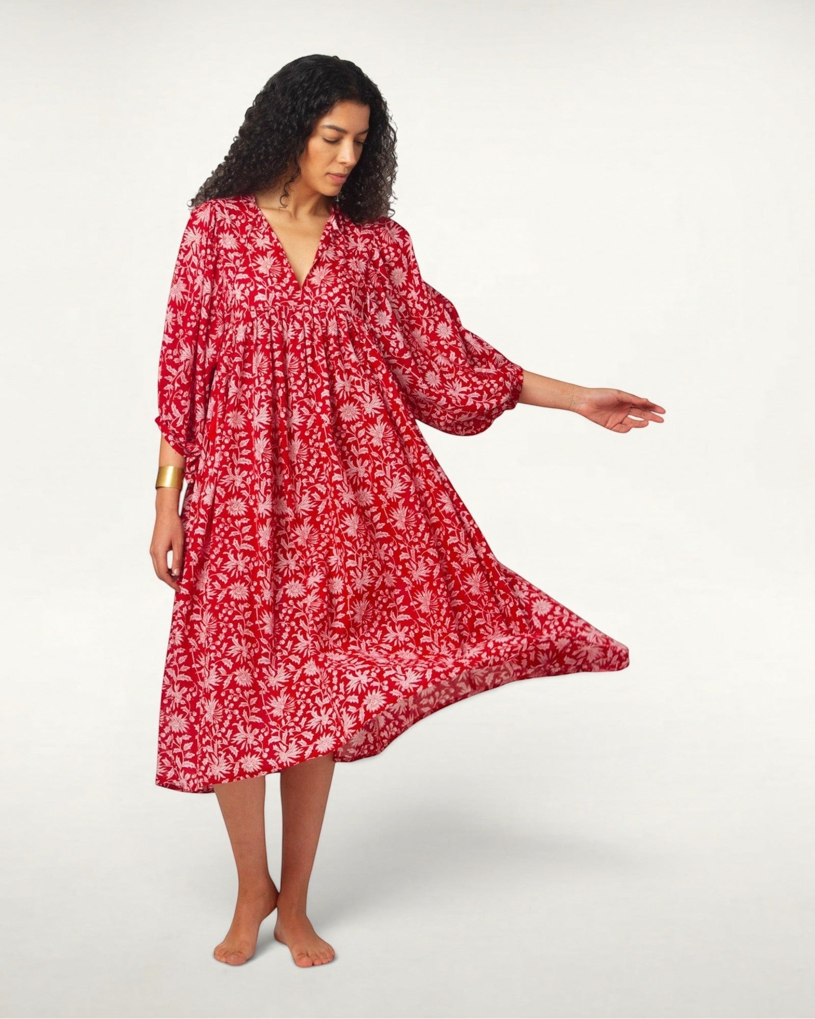 MIDI DRESS AVA Pomegranate