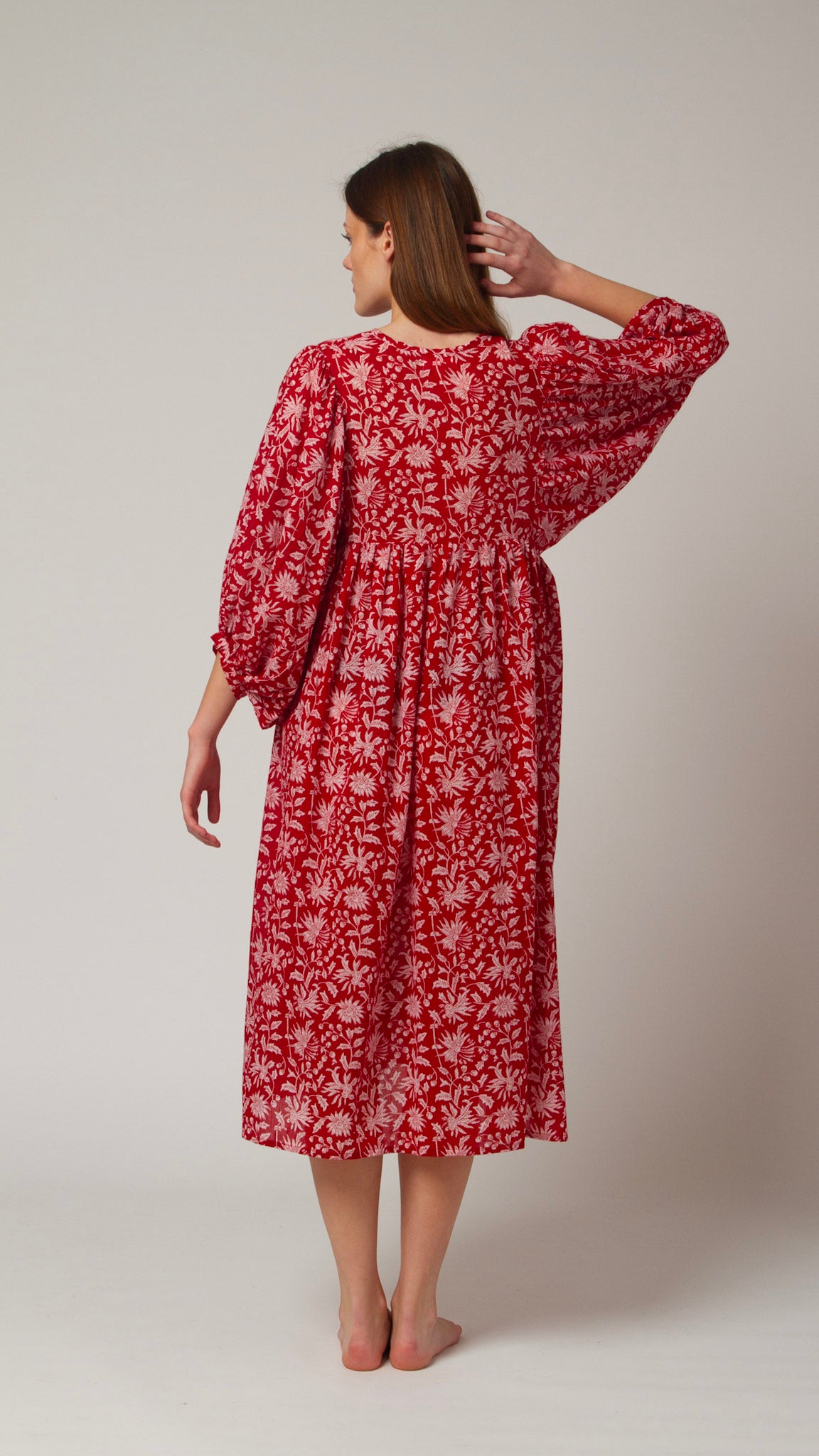 MIDI DRESS AVA Pomegranate