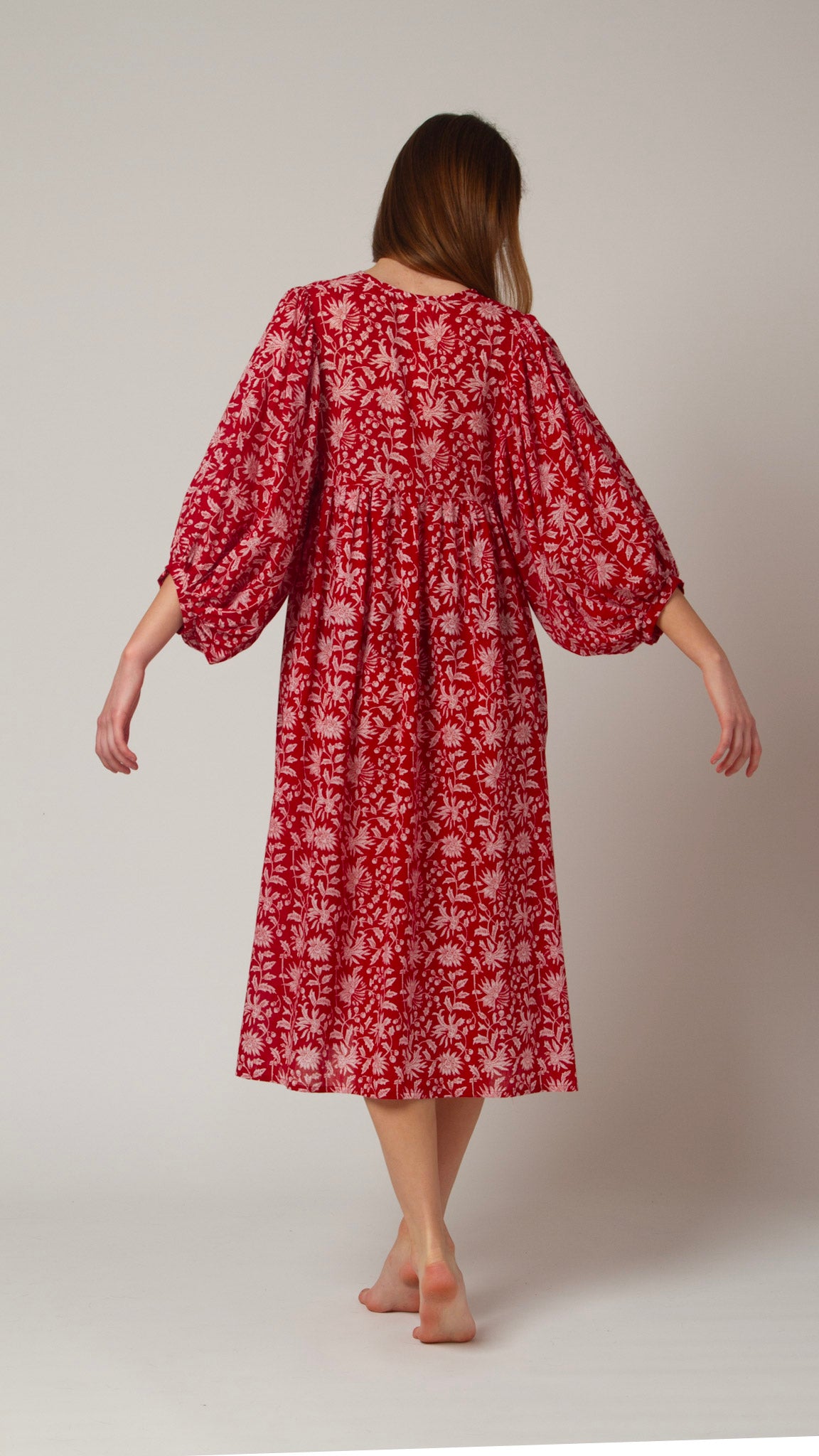 MIDI DRESS AVA Pomegranate