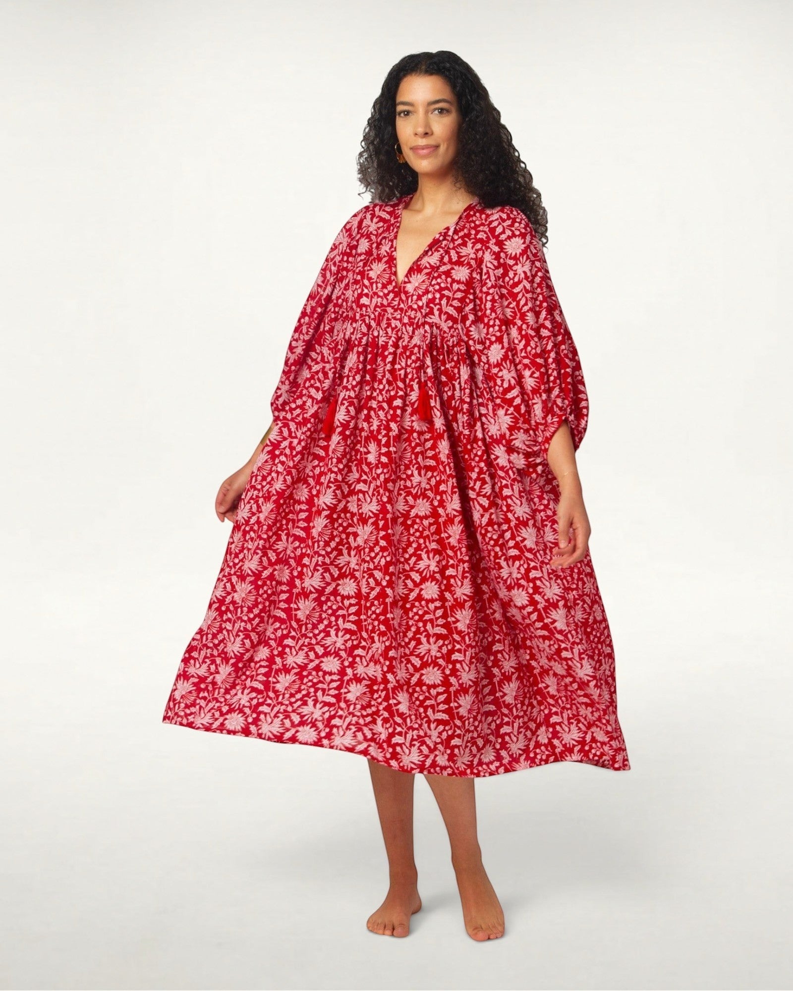 MIDI DRESS AVA Pomegranate