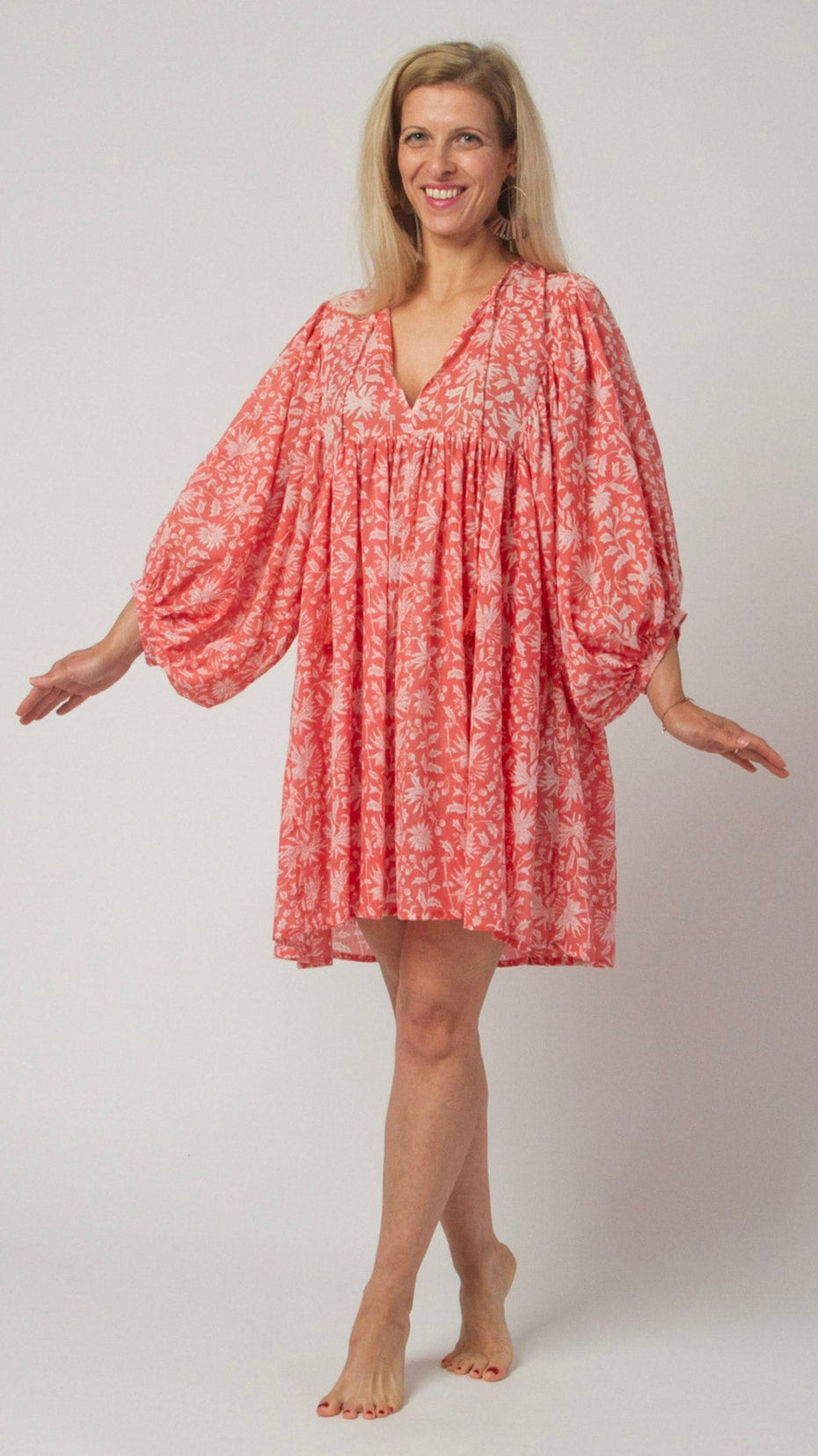 MINI DRESS LALA Coral Pink