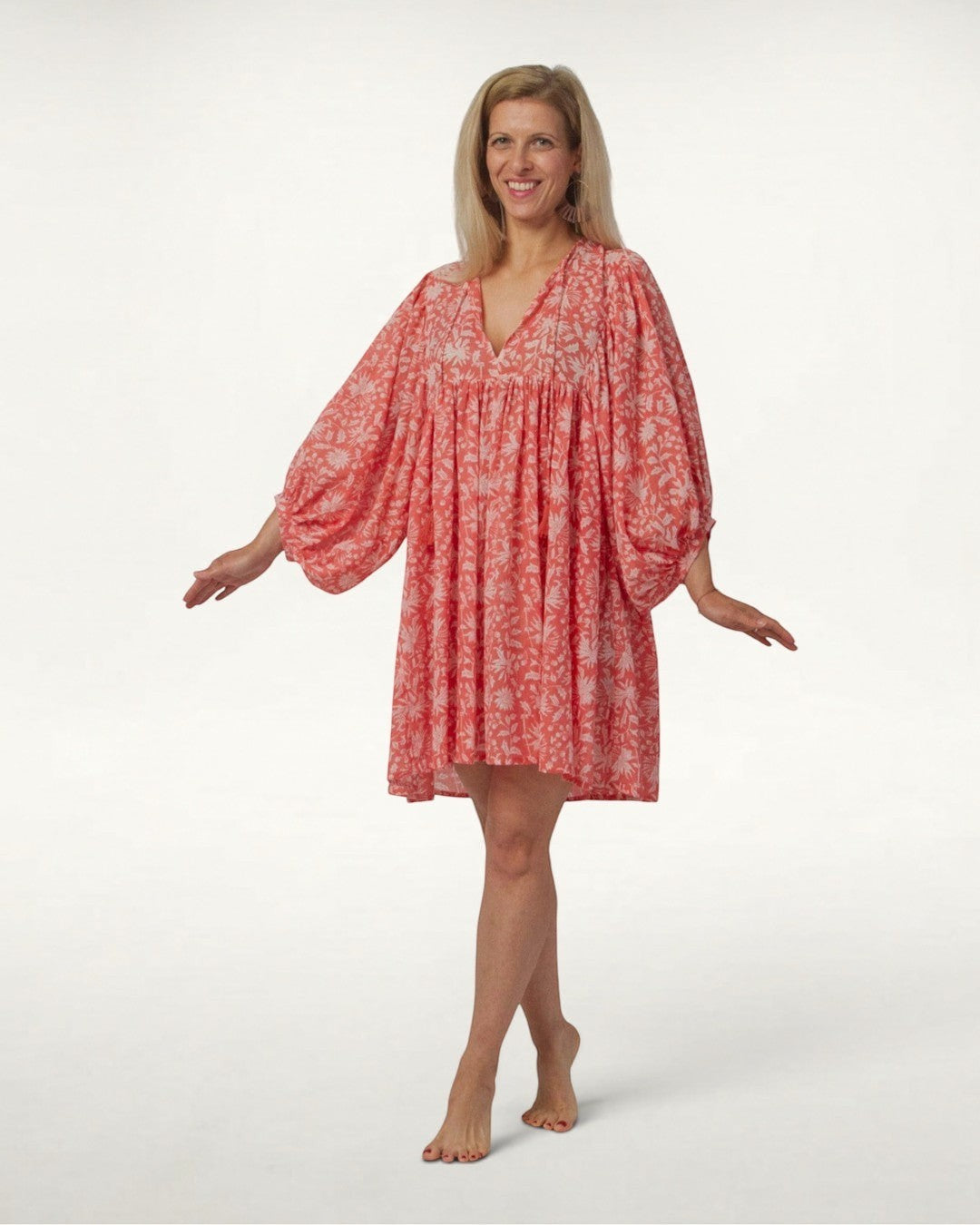 MINI DRESS LALA Coral Pink