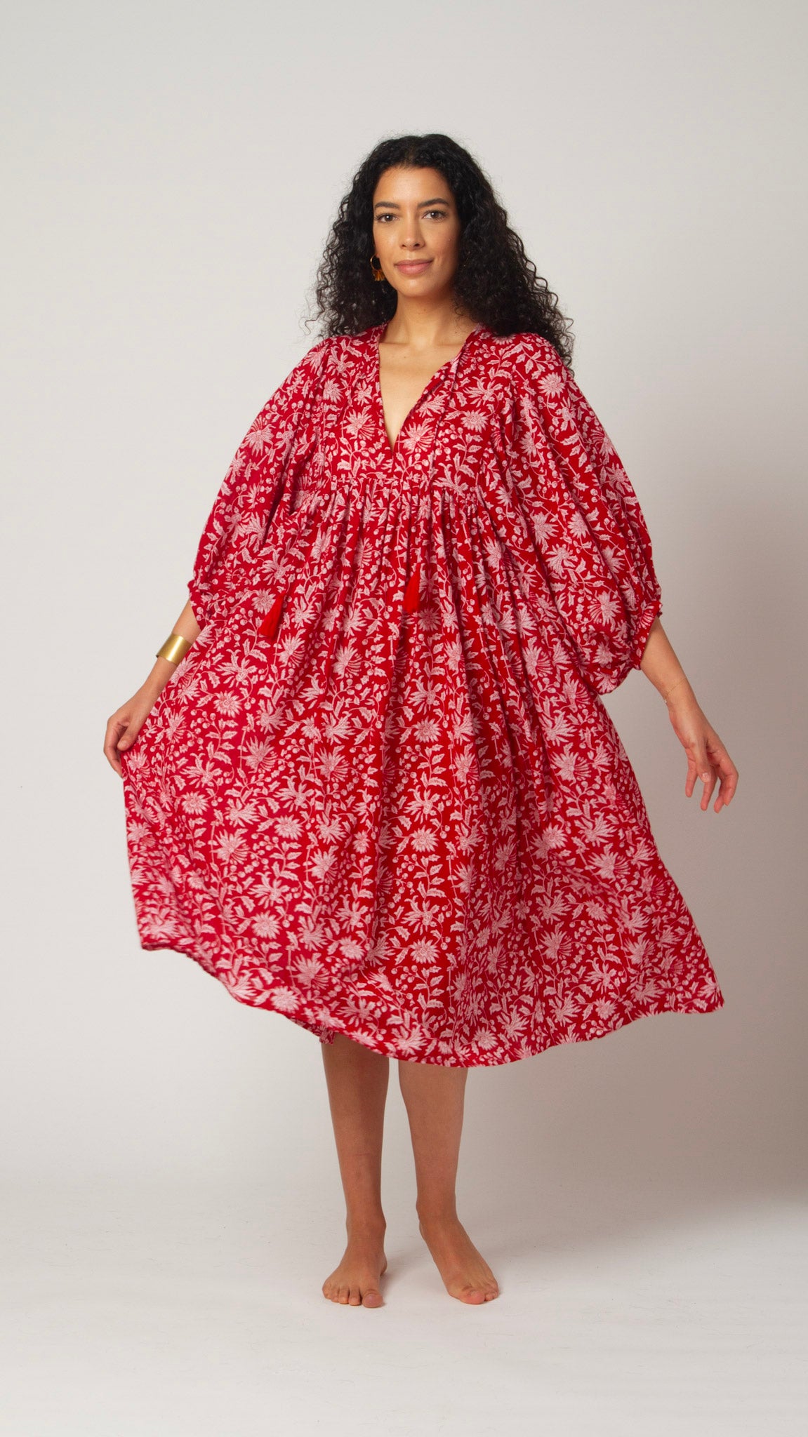 MIDI DRESS AVA Pomegranate