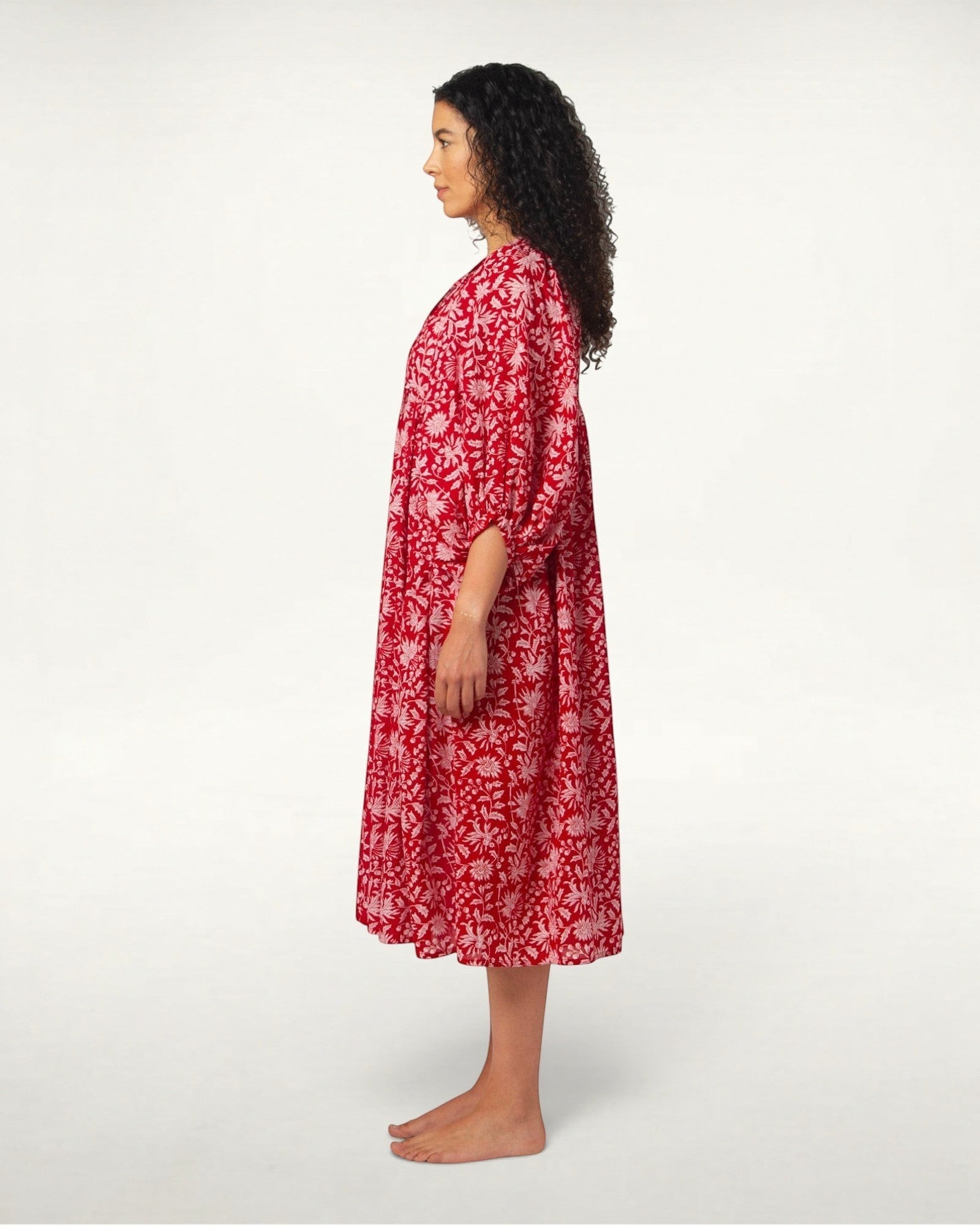 MIDI DRESS AVA Pomegranate