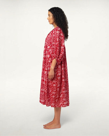 MIDI DRESS AVA Pomegranate