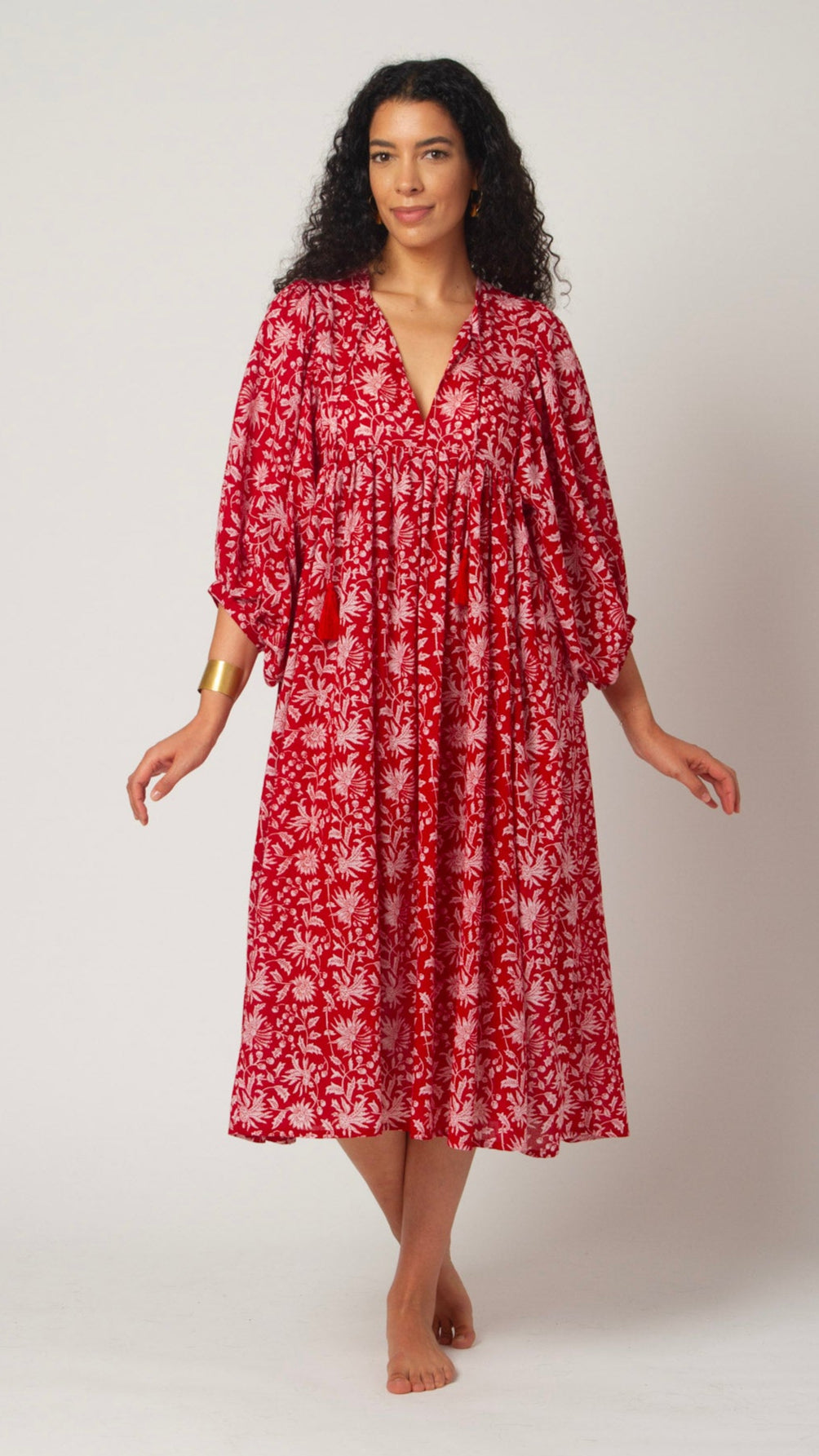 MIDI DRESS AVA Pomegranate