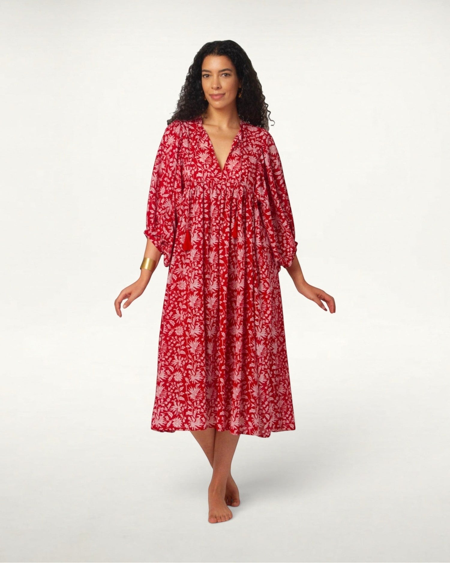 MIDI DRESS AVA Pomegranate