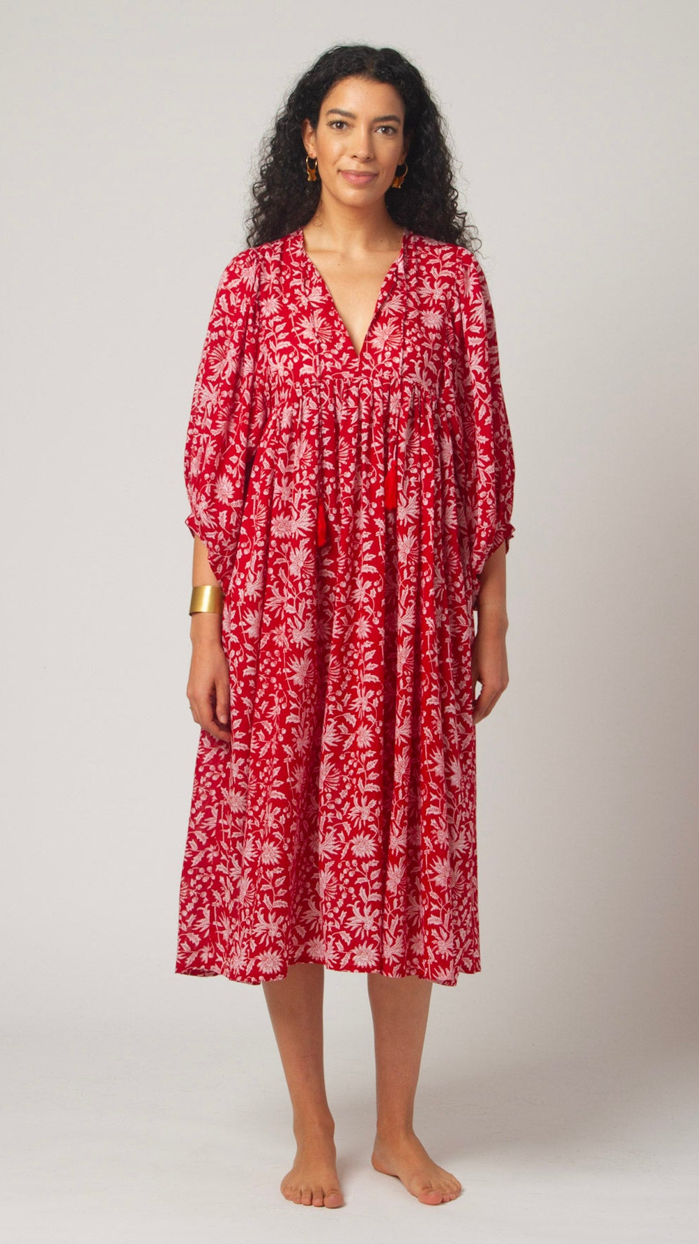 MIDI DRESS AVA Pomegranate