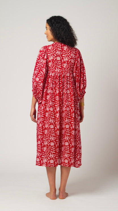 MIDI DRESS AVA Pomegranate