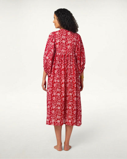 MIDI DRESS AVA Pomegranate