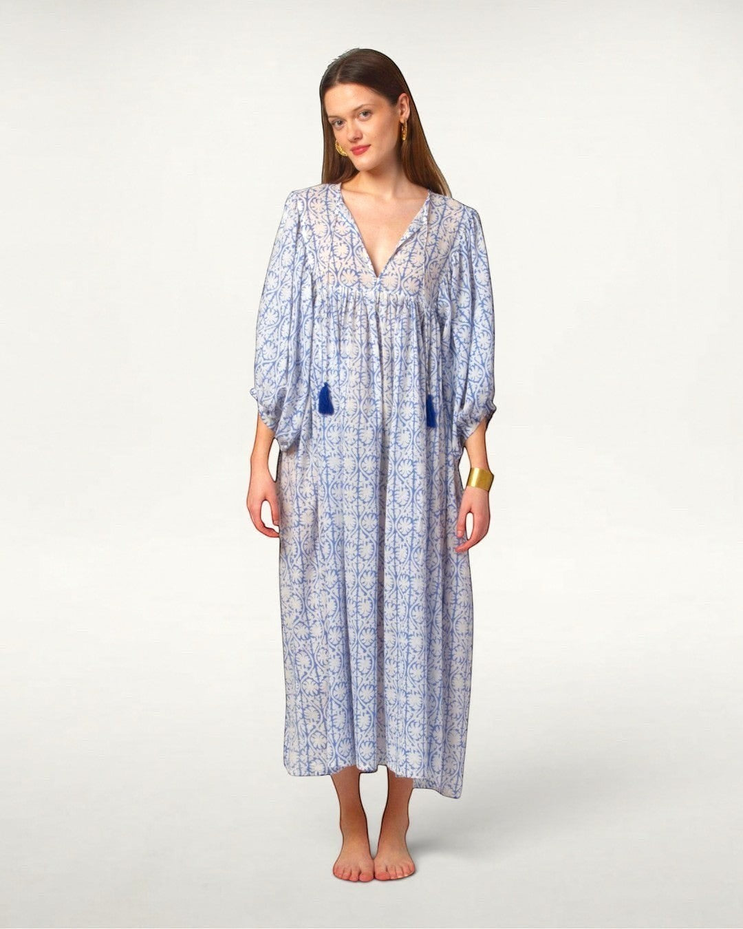 MAXI DRESS HANNAH Greek Blue