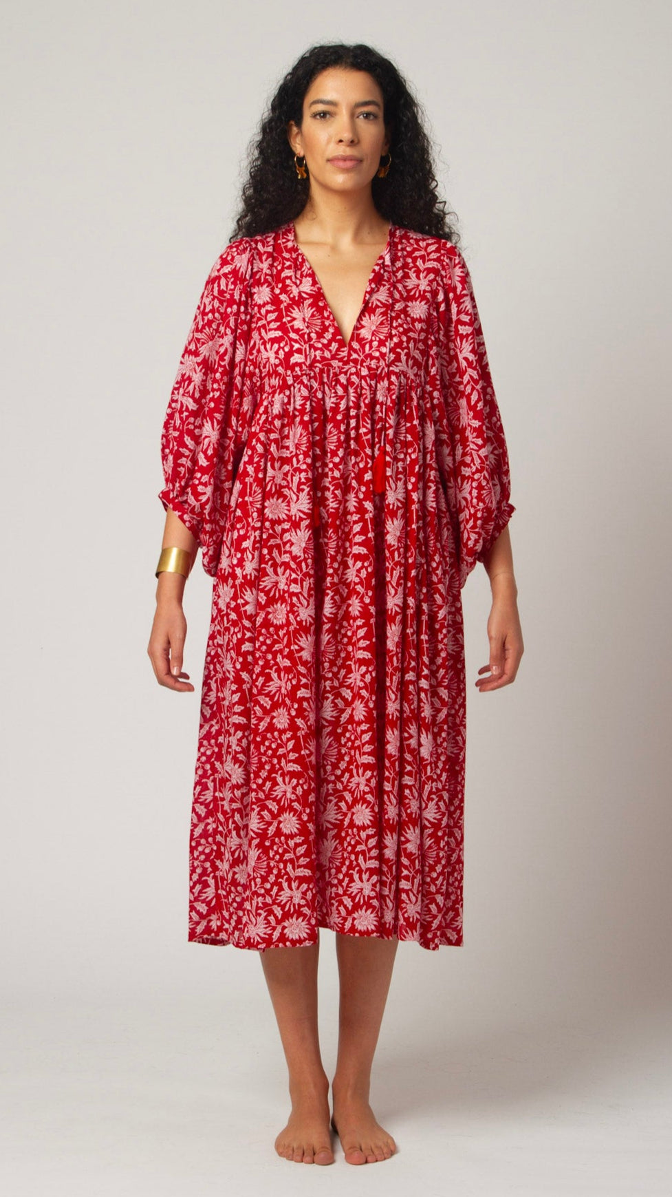 MIDI DRESS AVA Pomegranate