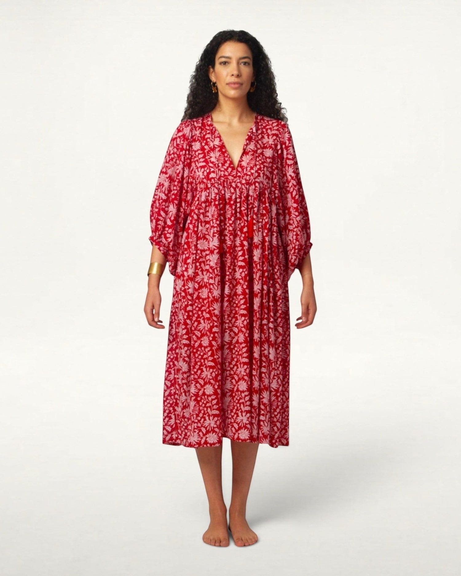 MIDI DRESS AVA Pomegranate
