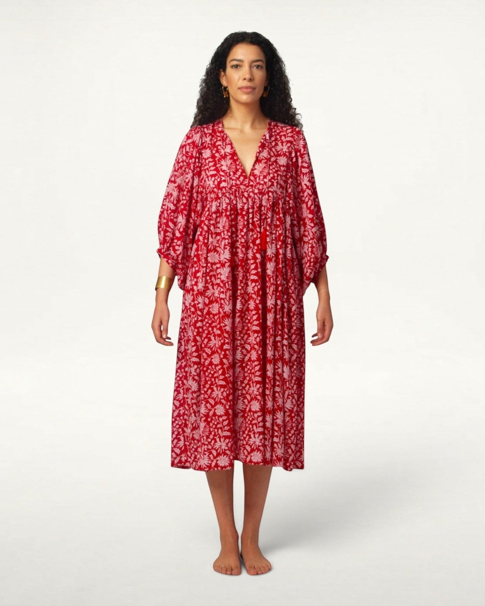 MIDI DRESS AVA Pomegranate