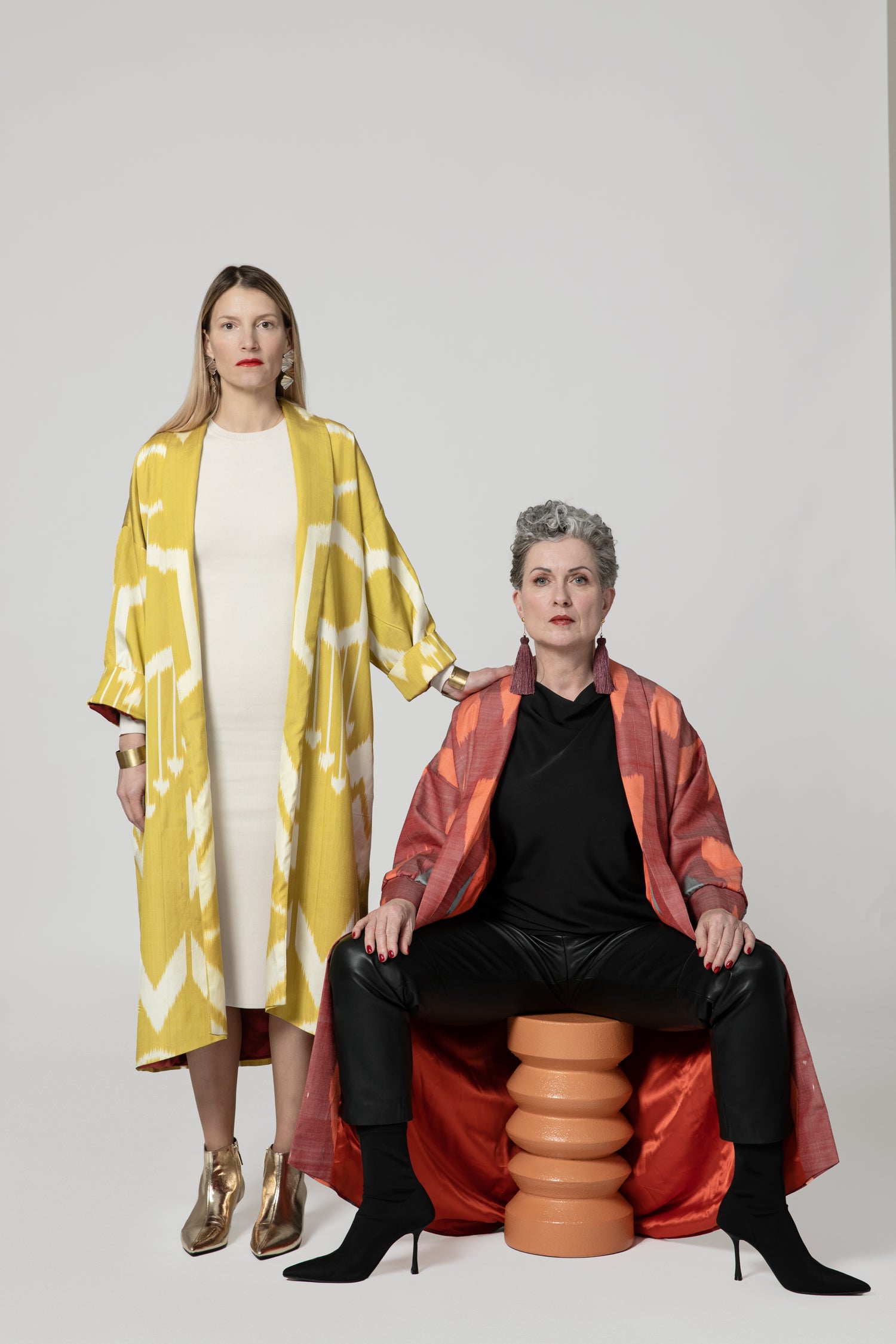 IKAT OVERSIZE COAT Arrow Saffron
