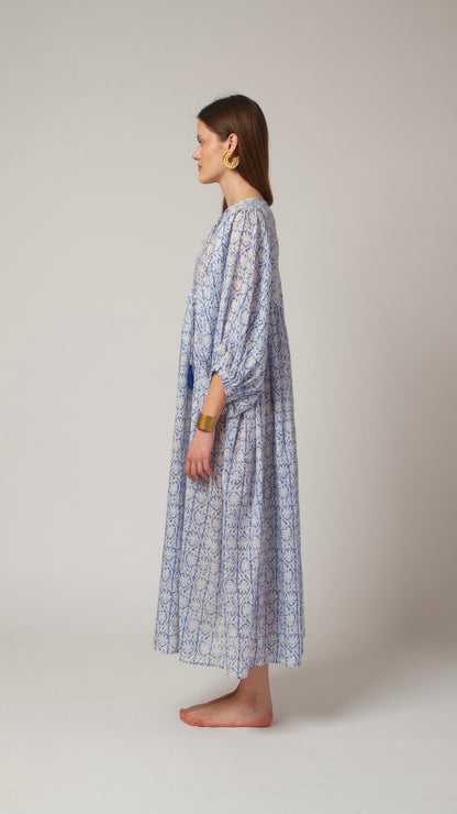 MAXI DRESS HANNAH Greek Blue