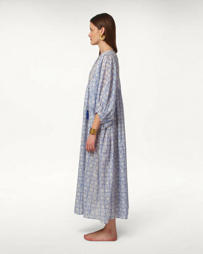 MIDI KLEID AVA Greek Blue
