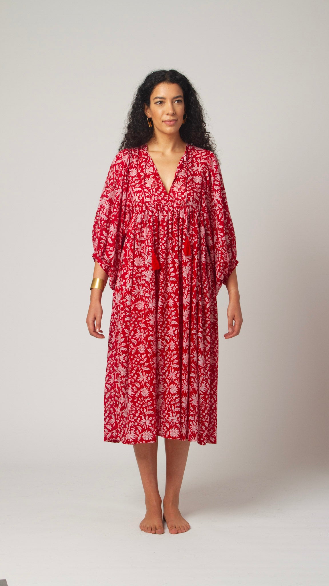MIDI DRESS AVA Pomegranate
